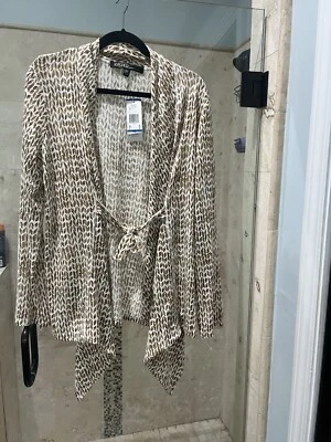 Kasper Cárdigan Chaqueta Mujer XL Corbata Frontal Manga Larga Informal Primavera Nuevo Foto 1 de 4