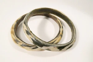 2 alte Glasreife Sahel CS36 Old Glass Bracelets Bida Nigeria Afrozip - Picture 1 of 8