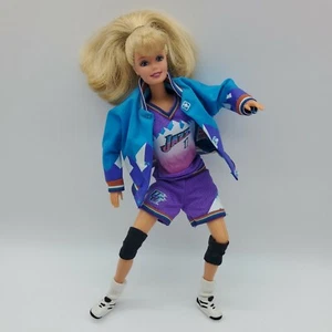 Barbie NBA Jazz Doll 1998 Mattel Blonde Articulated Vintage Athlete Vtg - Picture 1 of 12