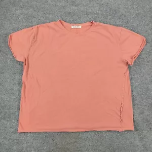 We The Free Shirt Women Large Pink Crew Neck Short Sleeve Stretch Pullover Adult - Picture 1 of 12