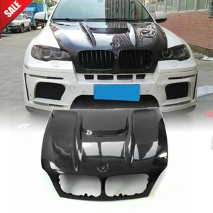 For BMW X5 E70 X6 E71 2008-2014 Carbon Fiber Front Bonnet Engine Hood Lid Cover - Picture 1 of 12