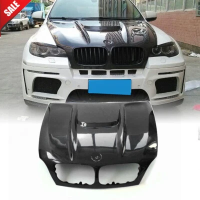 For BMW X5 E70 X6 E71 2008-2014 Carbon Fiber Front Bonnet Engine Hood Lid Cover - Imagem 1 de 4
