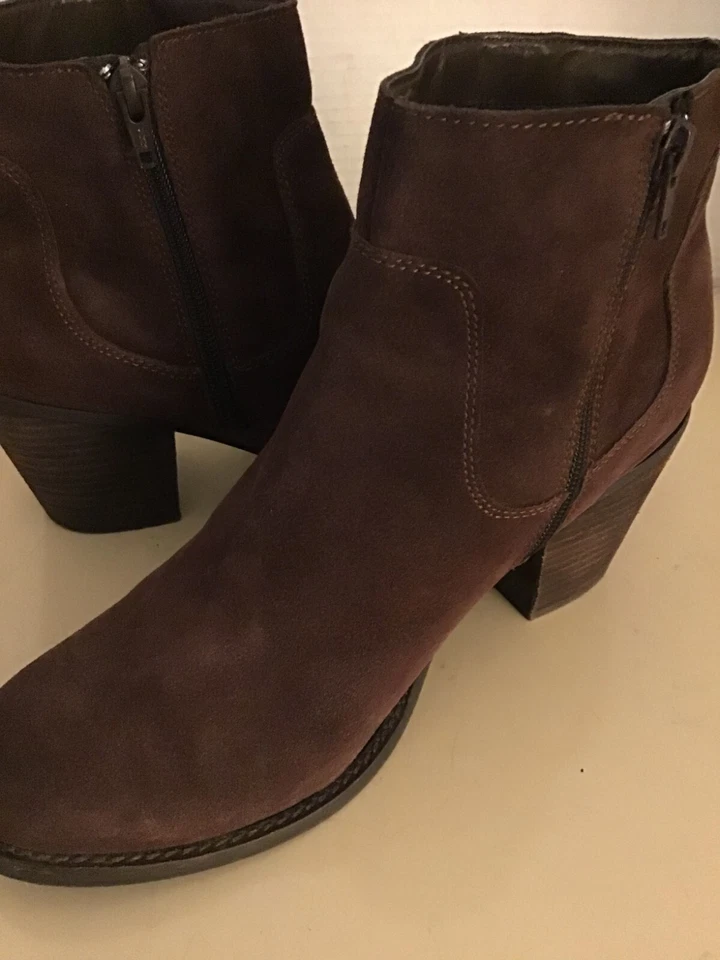 Botas de tornozelo femininas Seychelles camurça marrom EUA 11 Euro 42 - Imagem 1 de 4