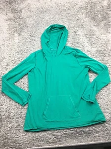 Eddie Bauer Hoodie Womens Size Large Green Shirt Cotton - Picture 1 of 10