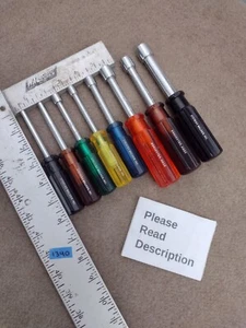 Vintage USA Steven Walden SAE Mutterndreher Lot unvollständiges Set Spintite harter Griff - Bild 1 von 24