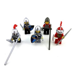 Lego Castle Knight Mini Figures Lot Of 5 Minifigure Figure Mixed Sets Free Ship - Picture 1 of 6