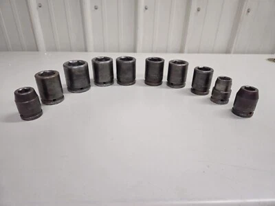 LOT OF 10 Cornwell USA Large Impact Sockets 3/4" Drive 1 5/8, 1 7/16, 1 1/2, - Image 1 of 4