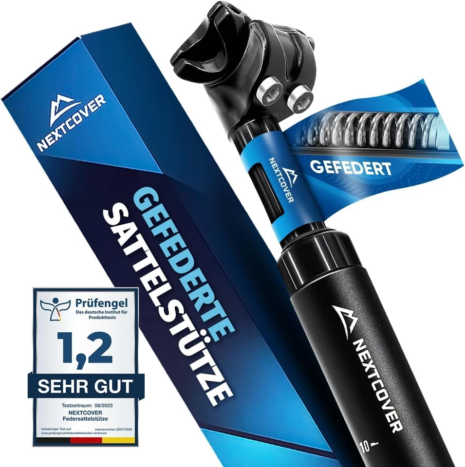 NEXTCOVER® Gefederte Sattelstütze 27.2/30.9/31.6mm Comfort-Spring Technologie