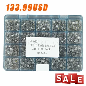 1000 piezas soportes dentales de ortodoncia metálica soporte MINI Roth.022 con 3-4-5 ganchos - Imagen 1 de 11