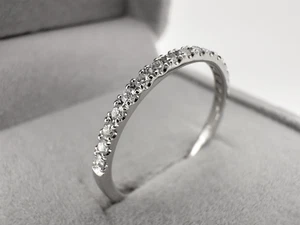 Platinum Diamond Eternity Ring Size N1/2 - Picture 1 of 7