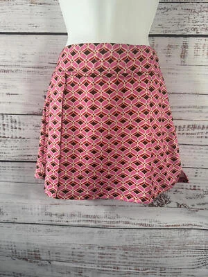 Bershka, Size M, Geometric Mini Skirt, Y2K Retro Print - Image 1 of 4
