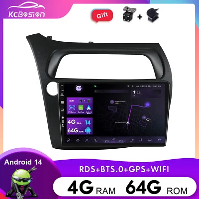 4G+64GB Android 14 Autoradio Per Honda Civic Hatchback 2006-2011 Carplay GPS DAB - Immagine 1 di 4