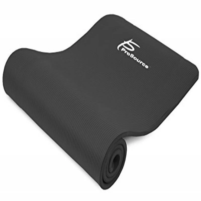 Black ProSource Yoga Pilates P90 Extra Thick Exercise Mat