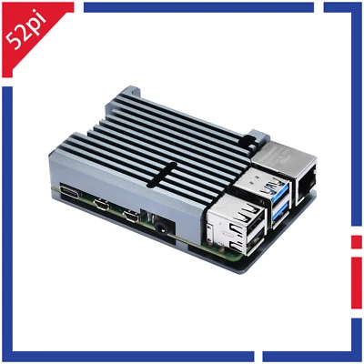 52Pi Raspberry Pi 4 Armor Case with Dual Fan Heatsink Shell for RPi 4B - Image 1 of 4