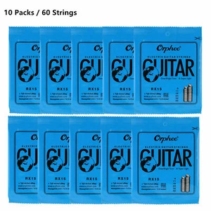 10 Sets of 6Pcs Orphee RX15 Electric Guitar Strings 9-42 Replacement String J5S8 - Picture 1 of 9