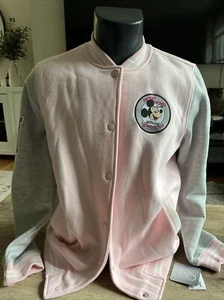 Walt Disney 100 Years Mickey Mouse Club Letterman Fleece Jacket Women's Sz S NWT - Picture 1 of 8