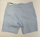 Haband Vintage gestreifte Polyester Chino Kleid Shorts Herren 38 blau neu mit Etikett Deadstock