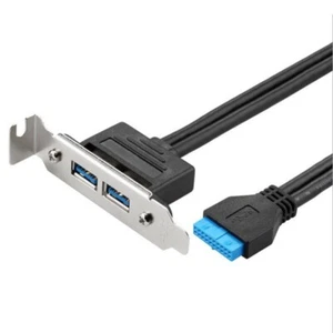 2Ports USB 3.0 Back Panel To Motherboard 20pin Header Connector With PCI - Picture 1 of 8