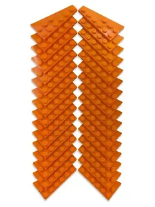 LEGO Lot of 32 PLATE X16 LEFT X16 RIGHT 3X6 ANGLE Orange Color 54384 54383 - Picture 1 of 2
