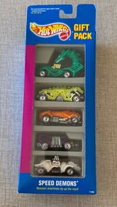 Paquete de regalo de 5 autos Hot Wheels Speed Demons ¡COMO NUEVO en bonita caja! Mattel 1991 - Imagen 1 de 5