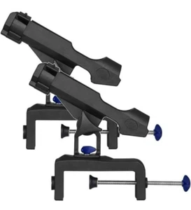 Fishing Boat Rods Holder with Large Clamp Opening 360 Degree Adjustable 2 Pack - Picture 1 of 12