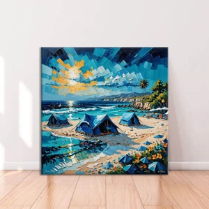 Amazing Beach Campsite Limited Edition High Quality Home Decor Australian Made - Picture 1 of 3