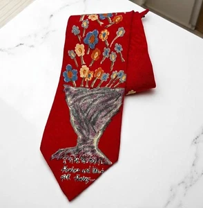 Blumenvase Seidenkrawatte Steven Krauss Wünsche werden wahr Kinderkunst - Bild 1 von 10
