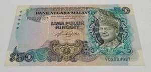Malaysia 5th Series Taha RM50 VD2223927 (aEF to EF) - Picture 1 of 2