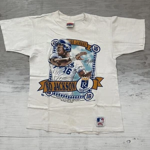 Vintage 80s Nutmeg MLB Bo Jackson #16 Kansas City Royals shirt Sz Medium - Picture 1 of 24