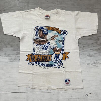 Vintage 80s Nutmeg MLB Bo Jackson #16 Kansas City Royals ￼shirt Sz Medium - Image 1 of 4