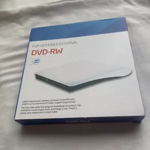 Pop-Up Mobile External DVD-RW USB 3.0 Reader and Writer **BNIB** - Picture 1 of 3