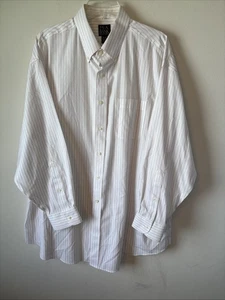 Jos A Bank Traveler Traditional Fit Hemd Herren 17,5 33 weiß mit roten Streifen - Bild 1 von 8