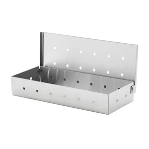BBQ Smoke Box Stainless Steel For Wood Chips Grill Gas Charcoal Smoker Grills - Picture 1 of 3