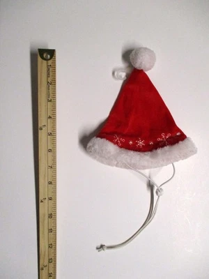 Pet Dog Clothes M Christmas Plush HAT with Strap *FREE SHIP - Image 1 of 3