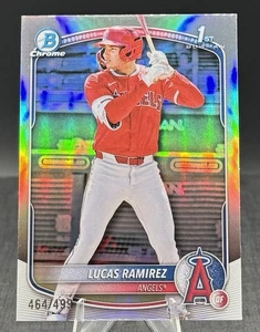 2025 Bowman Chrome Refractor #BCP-135 Lucas Ramirez 1st /499 Los Angeles Angels - Picture 1 of 2