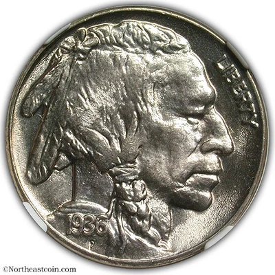 1936 Buffalo Nickel NGC MS68 - Image 1 of 3