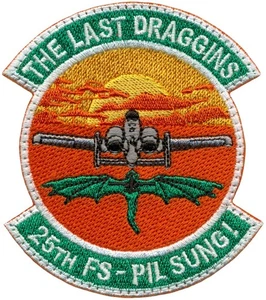 USAF 25th FIGHTER SQUADRON – THE LAST DRAGGINS PATCH - Picture 1 of 1