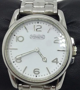 Coach All Stainless Steel White Dial Wrist Watch (parts/repair) - Picture 1 of 5