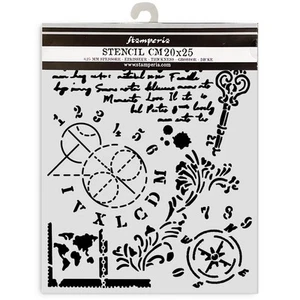 3 Pack Stamperia Stencil 7.87"X9.84"-Alterego Key, Numbers 5A002FS7-1GH6Z - Picture 1 of 2