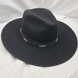 Sombrero occidental de fieltro de lana negro de ala plana Helix para mujer STETSON (XWHELX-133607) XL - Imagen 1 de 17