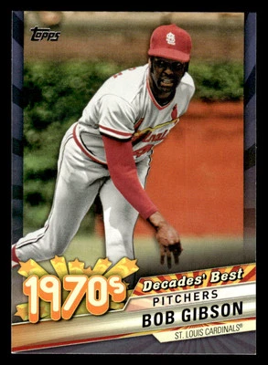 2020 Topps #DB-31 Bob Gibson Decades' Best (Series One) St. Louis Cardinals - Image 1 of 2