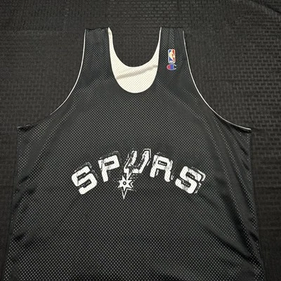 San Antonio Spurs Vintage 90s NBA Reversible Practice Jersey Champion XL Rare - Image 1 of 4