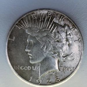 1928 Peace Silver Dollar Key Date CH BU US Philadelphia Mint - Picture 1 of 9