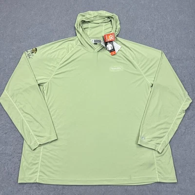 Simms BugStopper Solarflex Hoodie Men's XXL Green Lightweight Long Sleeve UPF - Image 1 of 4