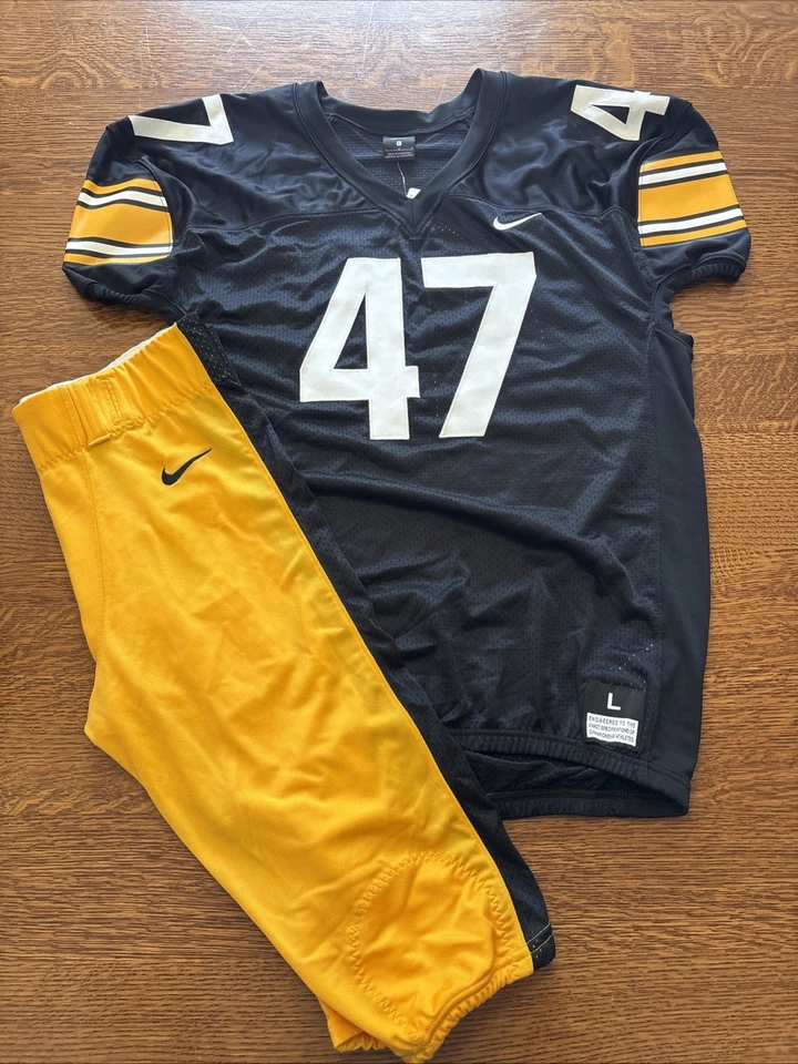 Nike Iowa Hawkeyes Stock Vapor Pro Football Jersey Men's L #47 Black 908718