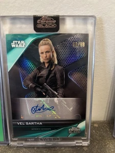 2024 Topps Chrome Black Star Wars Vel Sartha Autograph Sealed /99 Faye Marsay - Picture 1 of 2