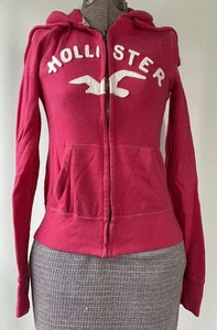 2000’s Hollister Women’s Full Zip Pink Hoodie Size XS - Picture 1 of 7