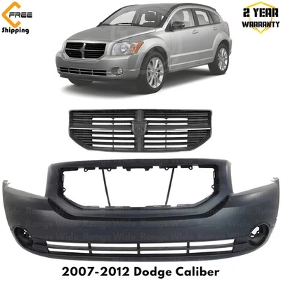 Kit de montaje de cubierta de parachoques delantero cebado y rejilla para Dodge Caliber 2007-2012 Foto 1 de 4