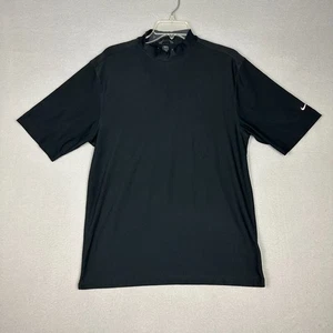 Nike Golf Herren M Dri-Fit Kurzarm Mock Neck Shirt Schwarz Performance 114881 - Bild 1 von 7
