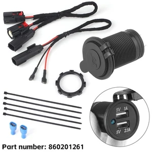 860201261 USB Plug Power Outlet Kit Dual Ports Fit For Ski-Doo REV Gen4 Vehicle - Picture 1 of 7